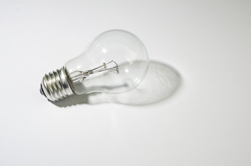 light bulb on white background