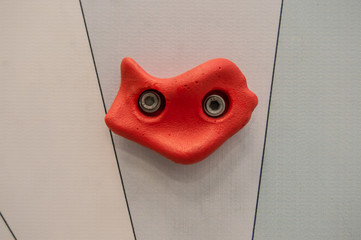 mounting on the climbing wall