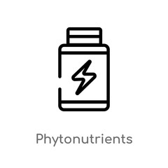 outline phytonutrients vector icon. isolated black simple line element illustration from gym and fitness concept. editable vector stroke phytonutrients icon on white background