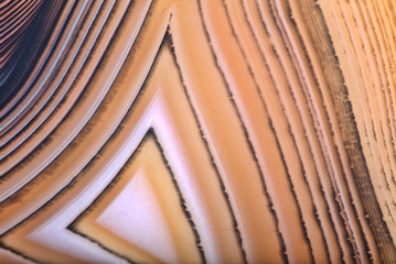orange agate triangle texture macro
