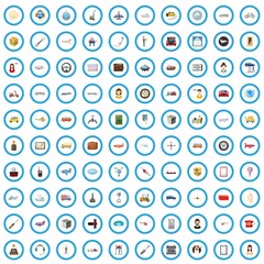 100 shipping icons set in cartoon style for any design vector illustration