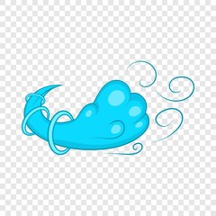 Decorative swirling winter icon in cartoon style isolated on background for any web design 