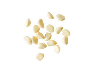 Garlic cloves isolated on the white background