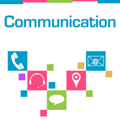 Communication Colorful Squares Symbols 