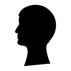 Man, silhouette, icon. Vector illustration