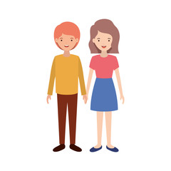 young couple avatar character