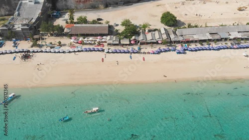 Aerial View Pantai Pandawa Beach In Bali Indonesia Stock