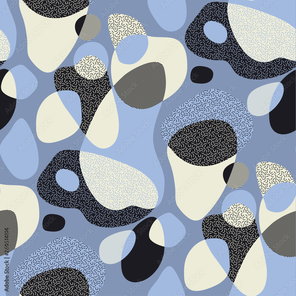 Wall mural abstract geometric shapes vector seamless pattern