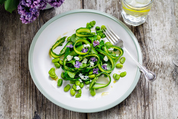 Asparagus and broad bean salad
