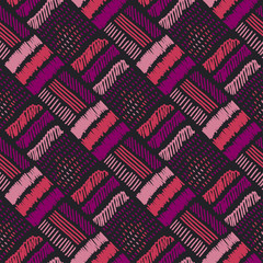 Abstract decorative embroidery seamless pattern