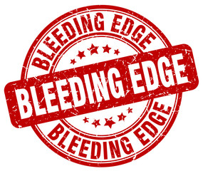 bleeding edge red grunge stamp