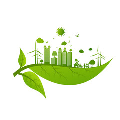 Energy development, Environmental and Ecology concept, Vector illustration 