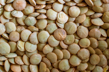 Closeup of lentils background 