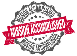 mission accomplished stamp. sign. seal