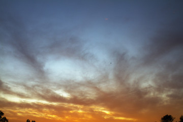 dramatic sky with clouds