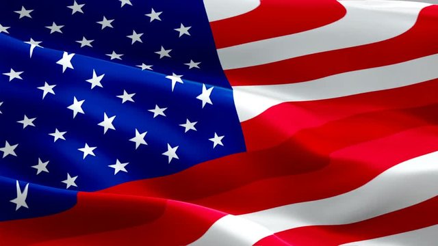 Firefighter Memorial flag video waving in wind. Realistic EMERGENCY Fire SERVICES Flag background. Firefighter Memorial Flag Looping Closeup 1080p Full HD 1920X1080 footage. Firefighter Memorial law 