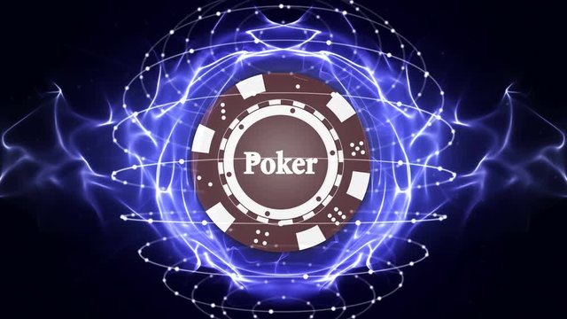 Poker Chip in Particles Rins, Animation, Background, Rendering, Loop, 4k