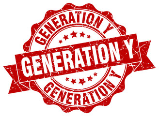 Fototapeta premium generation y stamp. sign. seal
