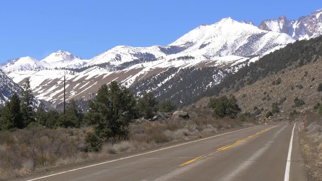 Scenic road through the mountains of Sierra Nevada - travel photography