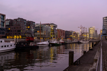 Fototapeta premium City panorama view of Hamburg, Germany