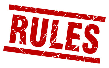 square grunge red rules stamp