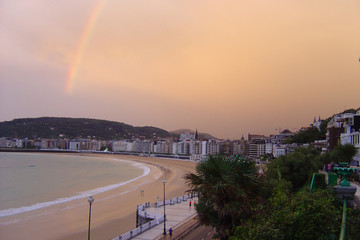 The reinbow at the beach