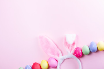 Fototapeta na wymiar Easter scene with rabbit ears