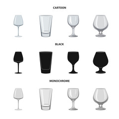 Vector illustration of form and celebration logo. Collection of form and volume stock vector illustration.
