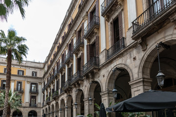Exterior View of Building in Barcelona, Spain