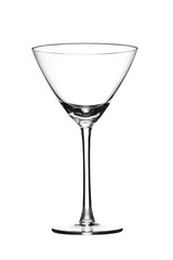 Empty glass with reflection.