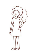 young woman avatar character