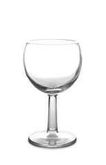 Vintage glass goblet on white background