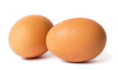 Eggs isolated on white