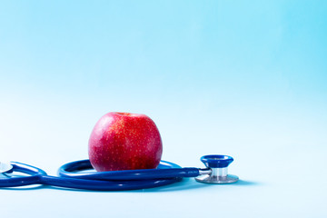 Healthcare concept on blue