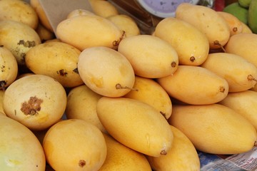 Ripe mango fruit delicious at street food