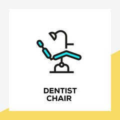 DENTIST CHAIR LINE ICON SET
