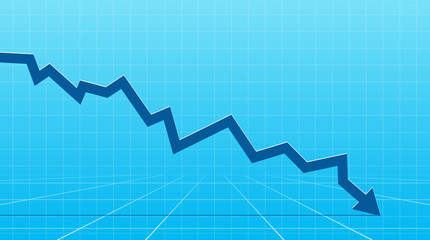 Financial Arrow going down