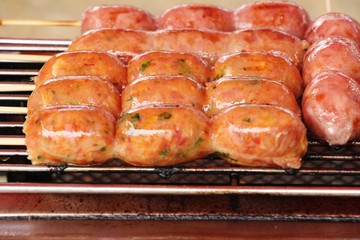grilled sausage asia delicious at street food