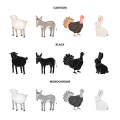 Vector illustration of breeding and kitchen  symbol. Collection of breeding and organic  stock symbol for web.