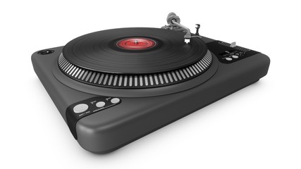 Fototapeta premium 3D Rendering Vinyl Record Player