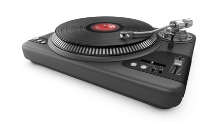 Fototapeta premium 3D Rendering Vinyl Record Player