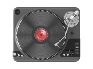 3D Rendering Vinyl Record Player