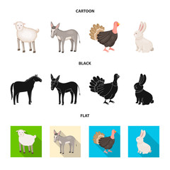 Vector design of breeding and kitchen  sign. Collection of breeding and organic  stock symbol for web.