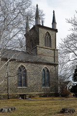 Fototapeta na wymiar First Parish Church in Taunton, Massachusetts, USA, part of Church Green Historic District