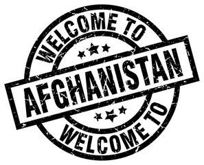 welcome to Afghanistan black stamp