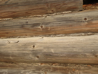 light gray background color - wooden log wall structure