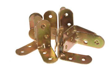 metal mounting bracket isolated on white background