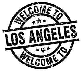 welcome to Los Angeles black stamp