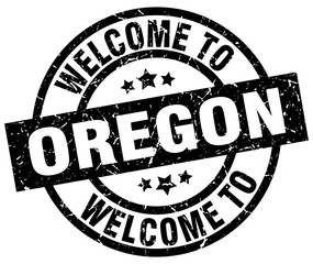 welcome to Oregon black stamp