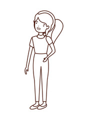 young woman avatar character